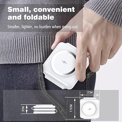 Charging Station for Apple Multiple Devices - 3 in 1 Foldable Magnetic Wireless Charger Dock - Travel Charging Pad for iPhone - Image 4