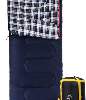 REDCAMP Cotton Flannel Sleeping Bag for Camping Backpacking, Adults Cold Weather Envelope Sleeping Bags with 2/3/4/6lbs Filling